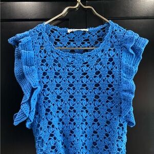 Zara Crochet Ruffle Top